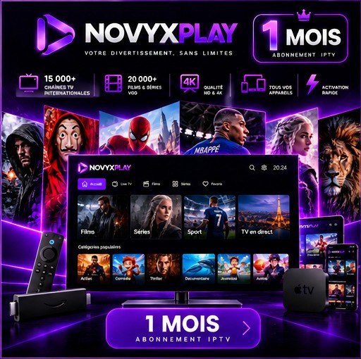 Visuel NOVYXPLAY abonnement 1 mois