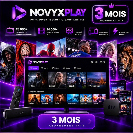 Visuel NOVYXPLAY abonnement 3 mois