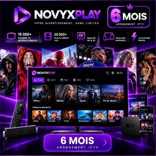 Visuel NOVYXPLAY abonnement 6 mois